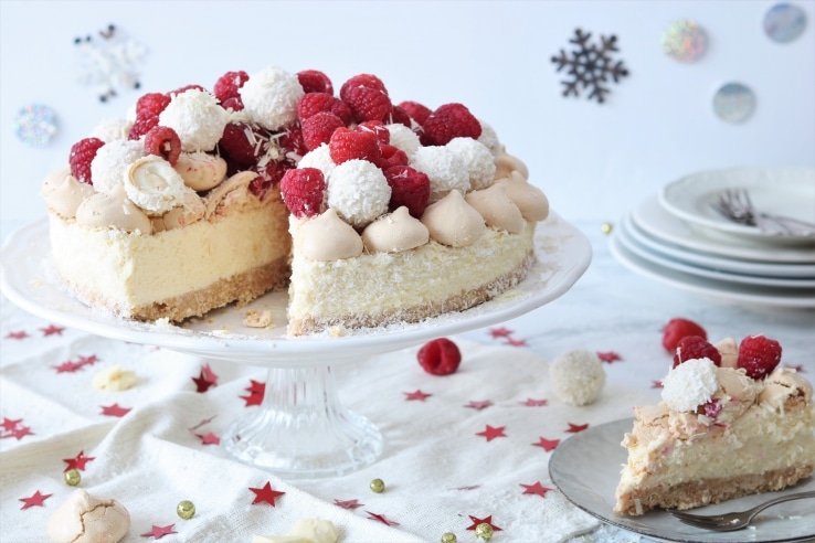 Witte chocolademoussetaart