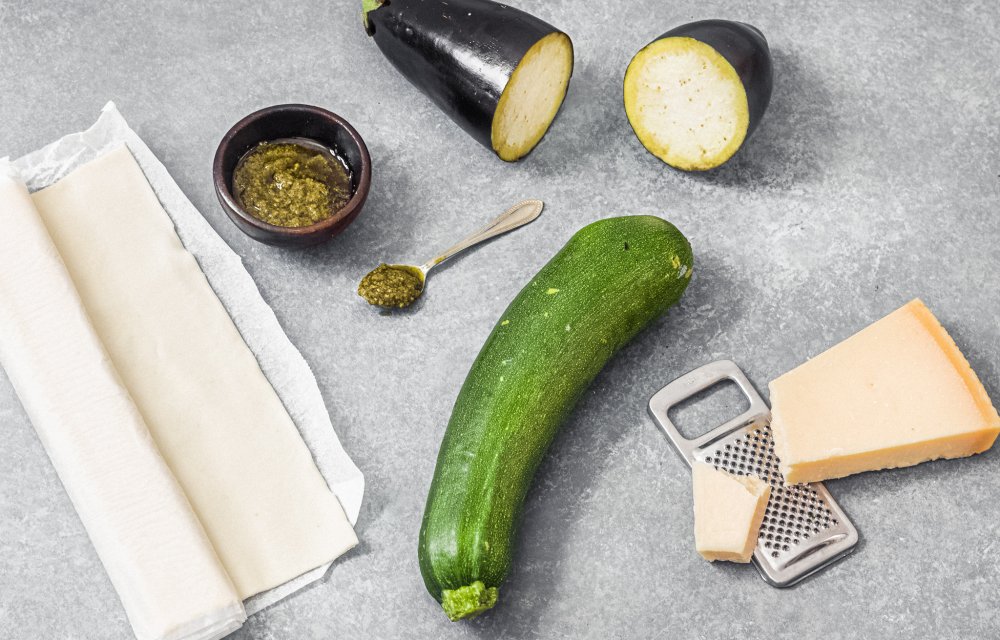 plaattaart met gegrilde groenten