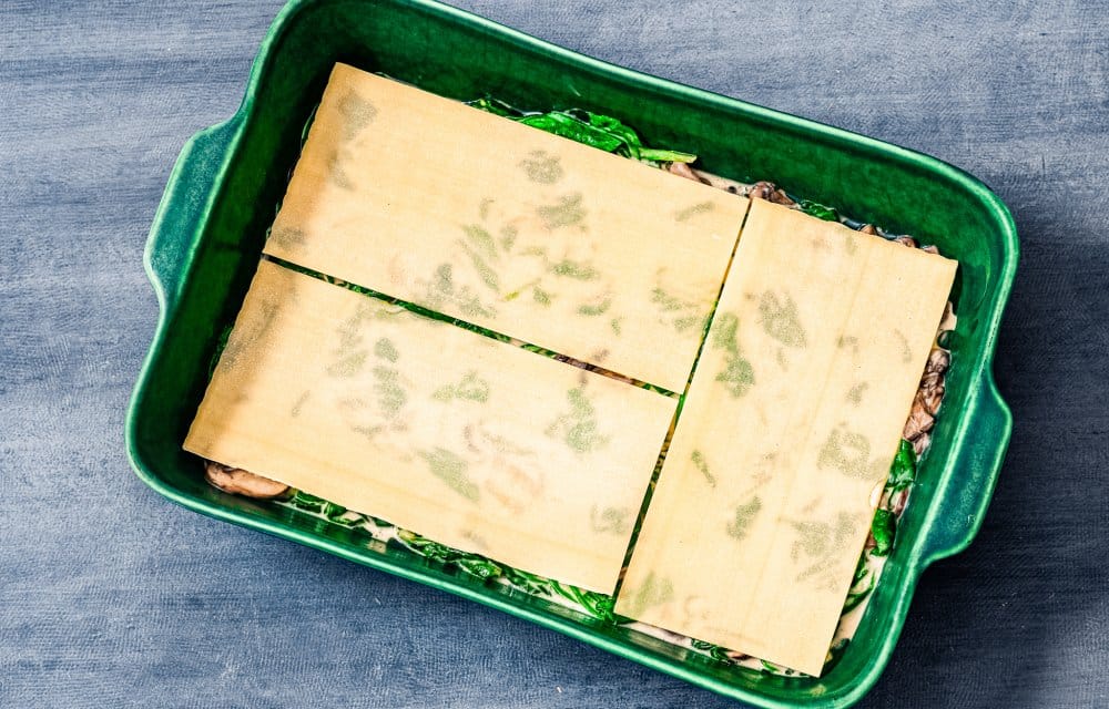 Romige lasagne met champignons