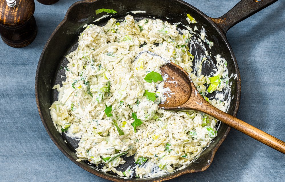 orzo met prei