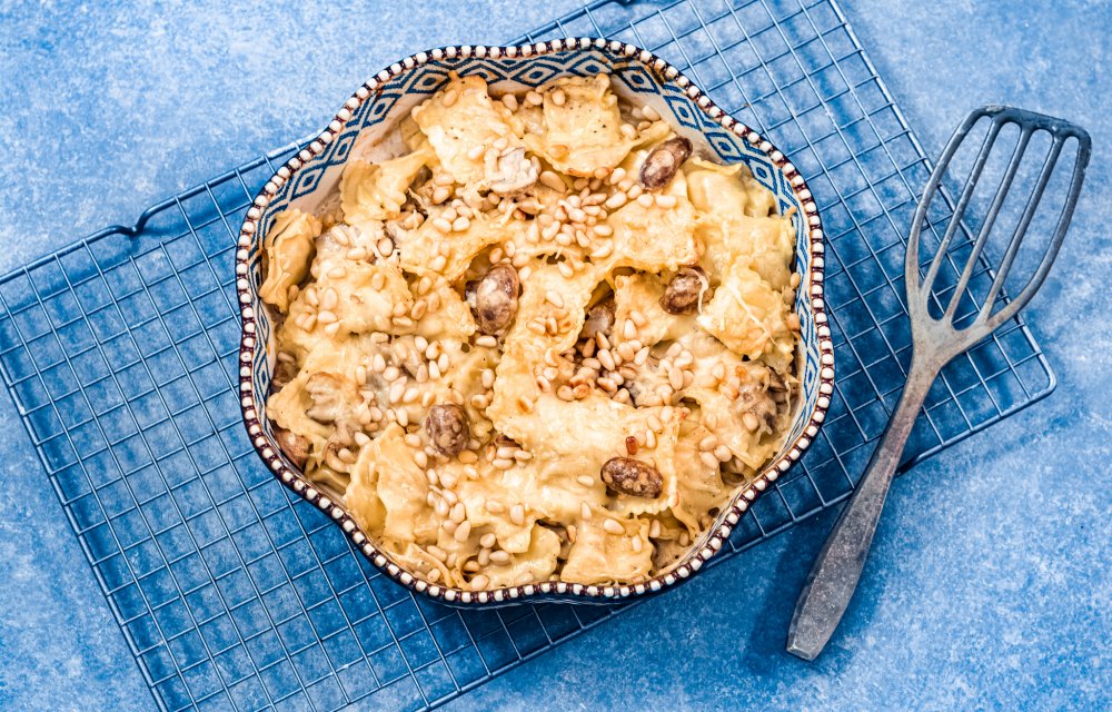 Romige ravioli ovenschotel