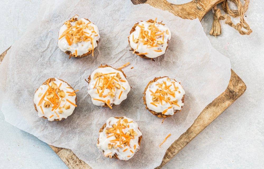 Gezonde carrot cake muffins