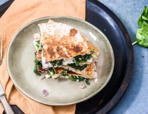 Gezonde quesadilla’s met kip en spinazie