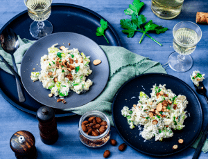 Romige orzo met prei