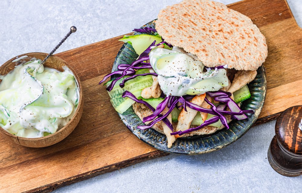 pita's met kip en tzatziki
