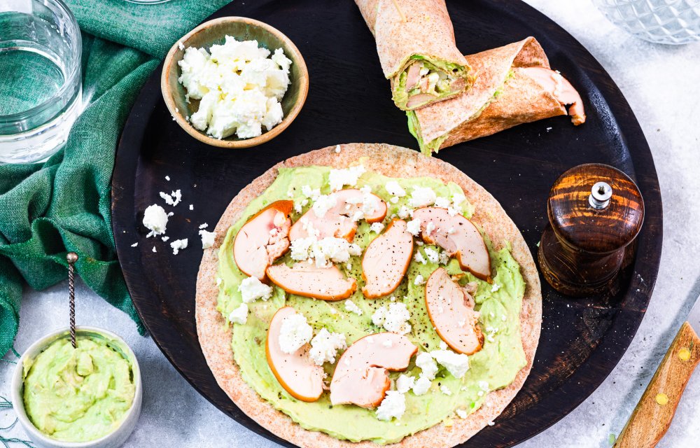 Wraps met avocadohummus