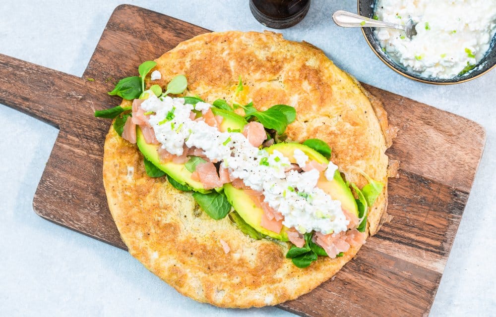 eiwrap met gerookte zalm