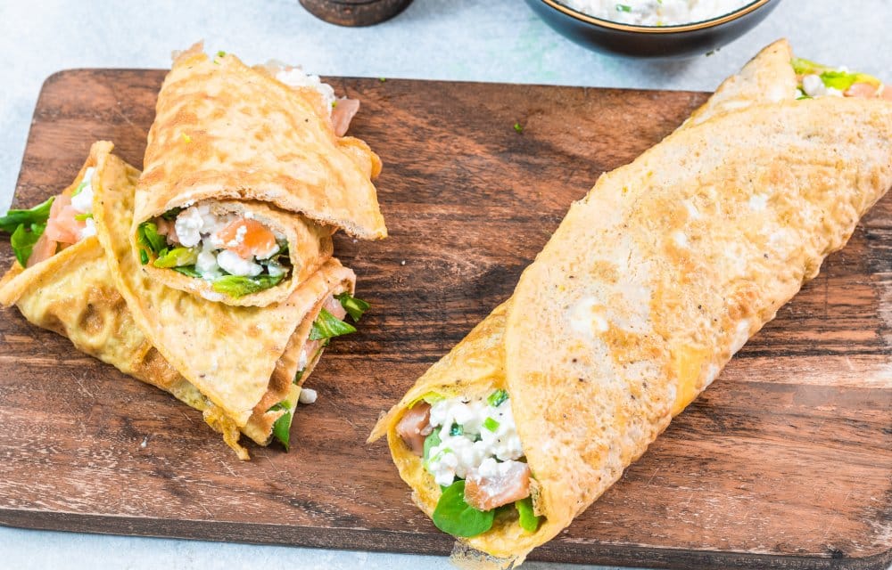 eiwrap met gerookte zalm