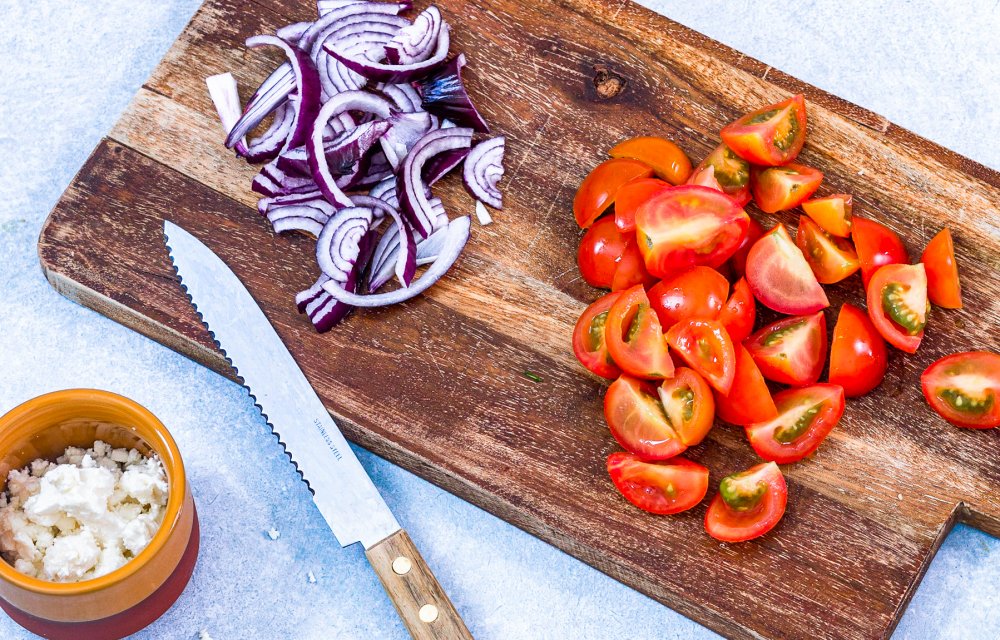 linzensalade met falafel