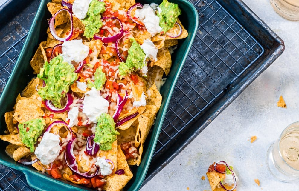 Nacho ovenschotel met zelfgemaakte guacamole