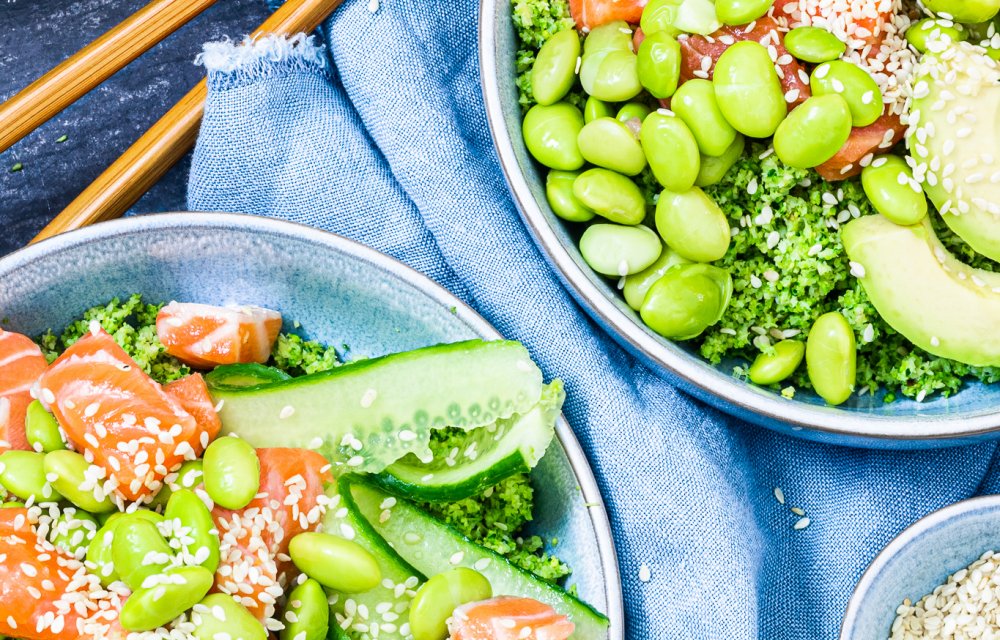 pokébowl met broccolirijst