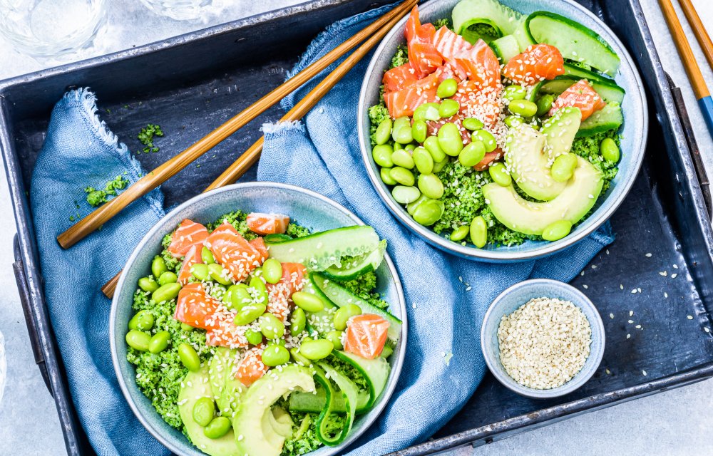 pokébowl met broccolirijst