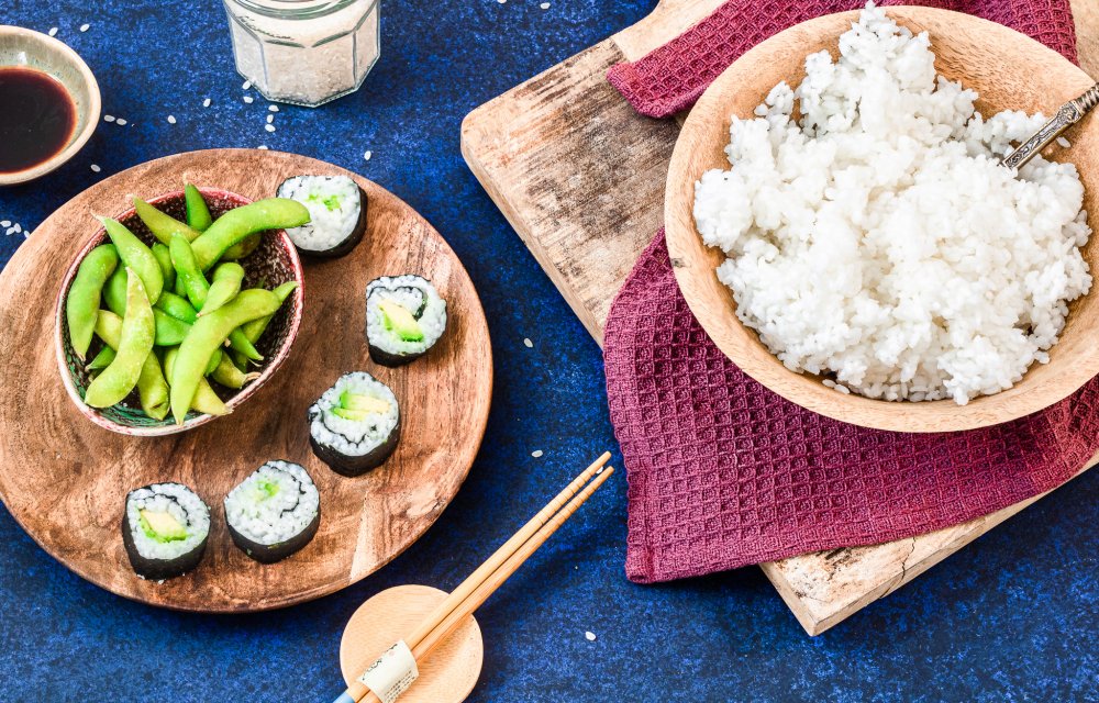 Sushirijst uit de stoomoven