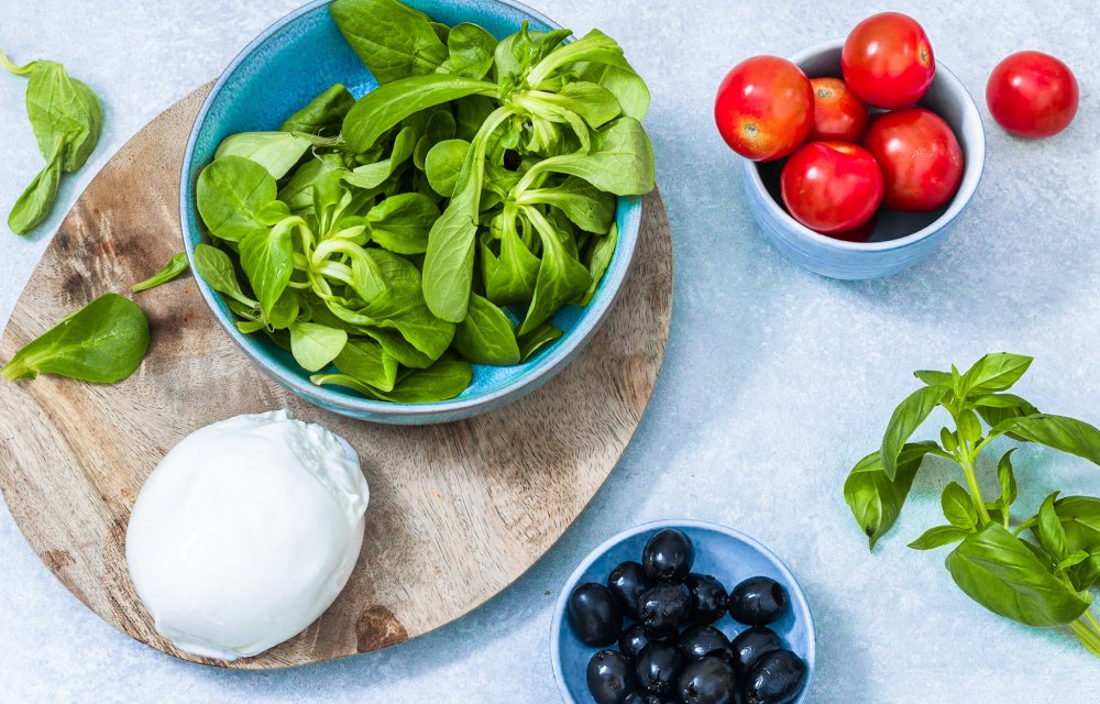 salade met burrata