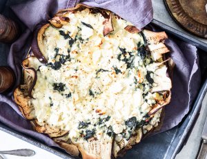 Auberginequiche met feta