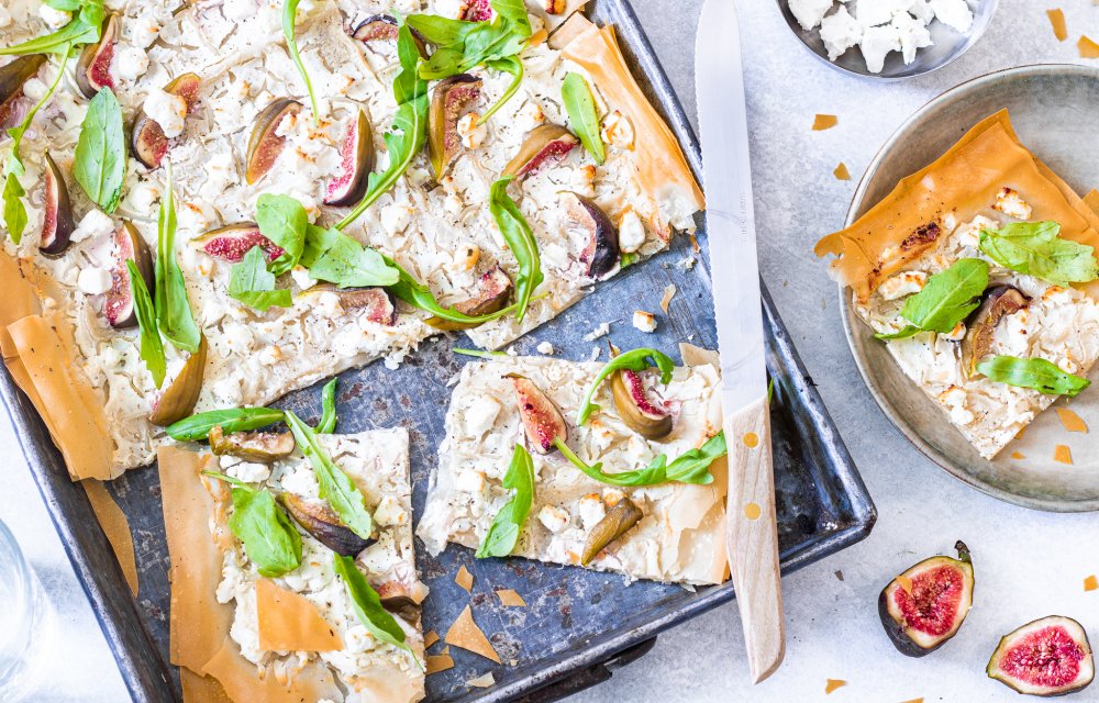filodeegpizza met vijgen en geitenkaas