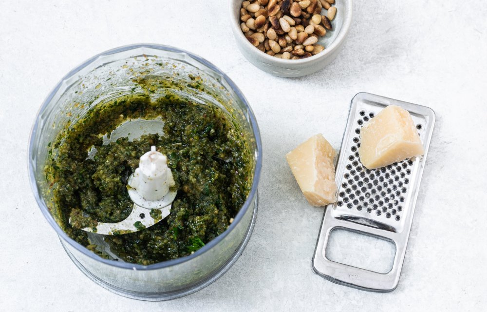 pastasalade met gegrilde kip