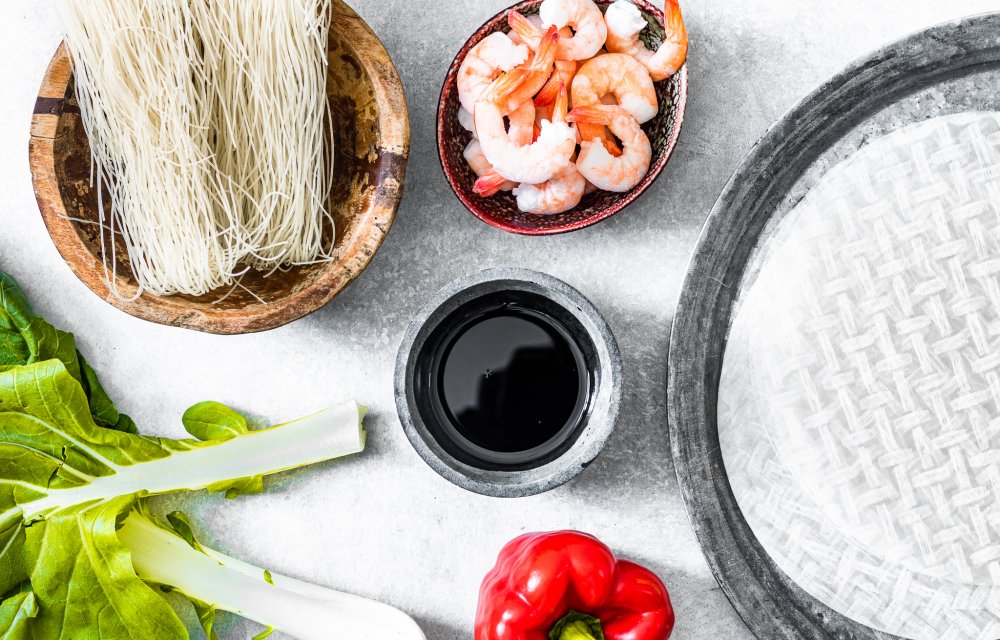 Springrolls met garnalen
