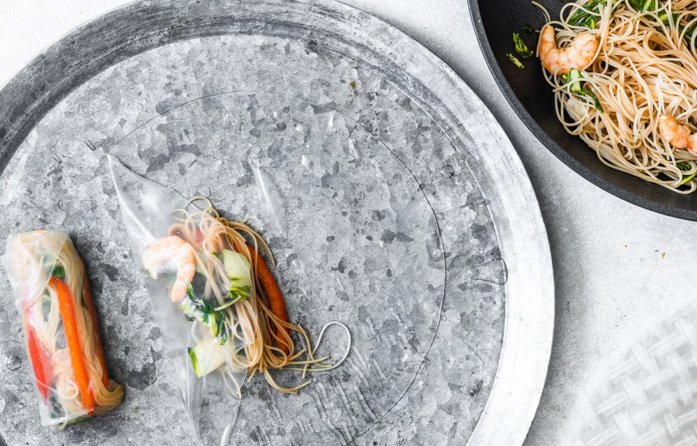 Springrolls met garnalen
