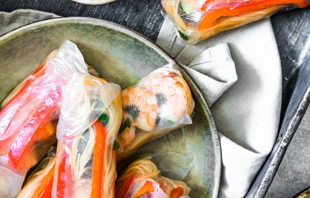 Springrolls met garnalen