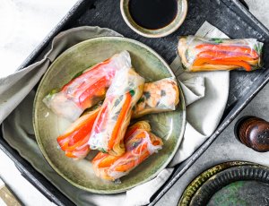 Springrolls met garnalen