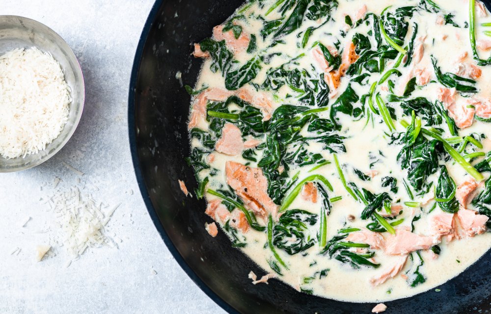 Romige tagliatelle met zalm