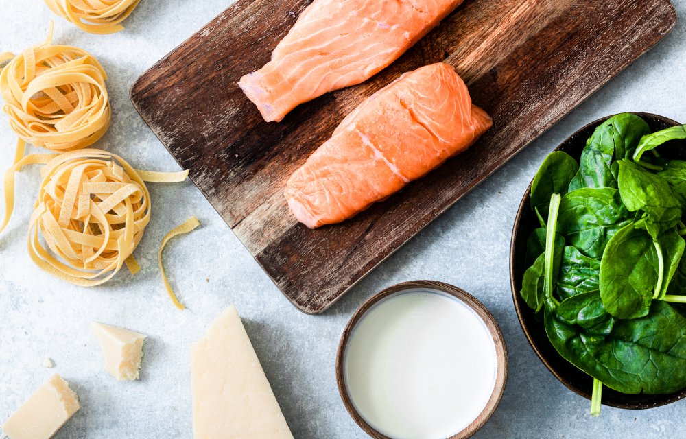 Romige tagliatelle met zalm