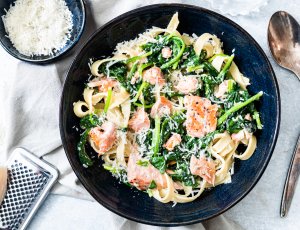 Romige tagliatelle met zalm
