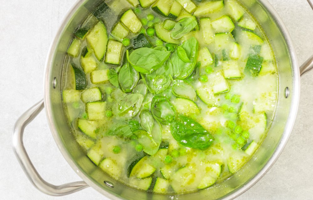 Courgette-doperwtensoep