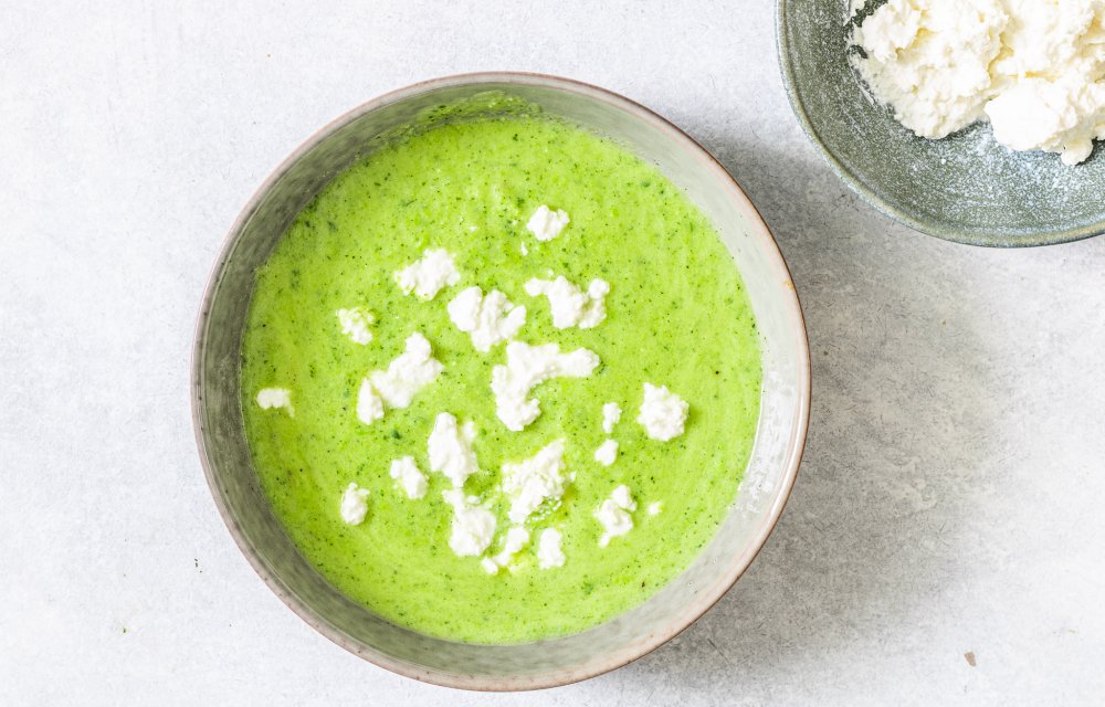 Courgette-doperwtensoep