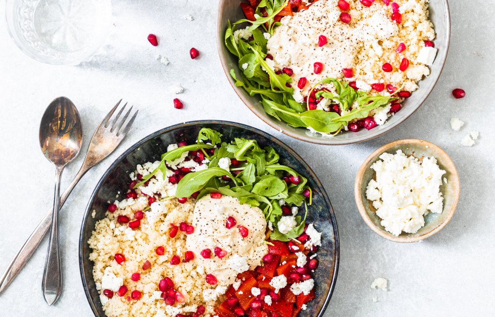 Couscousbowl met hummus