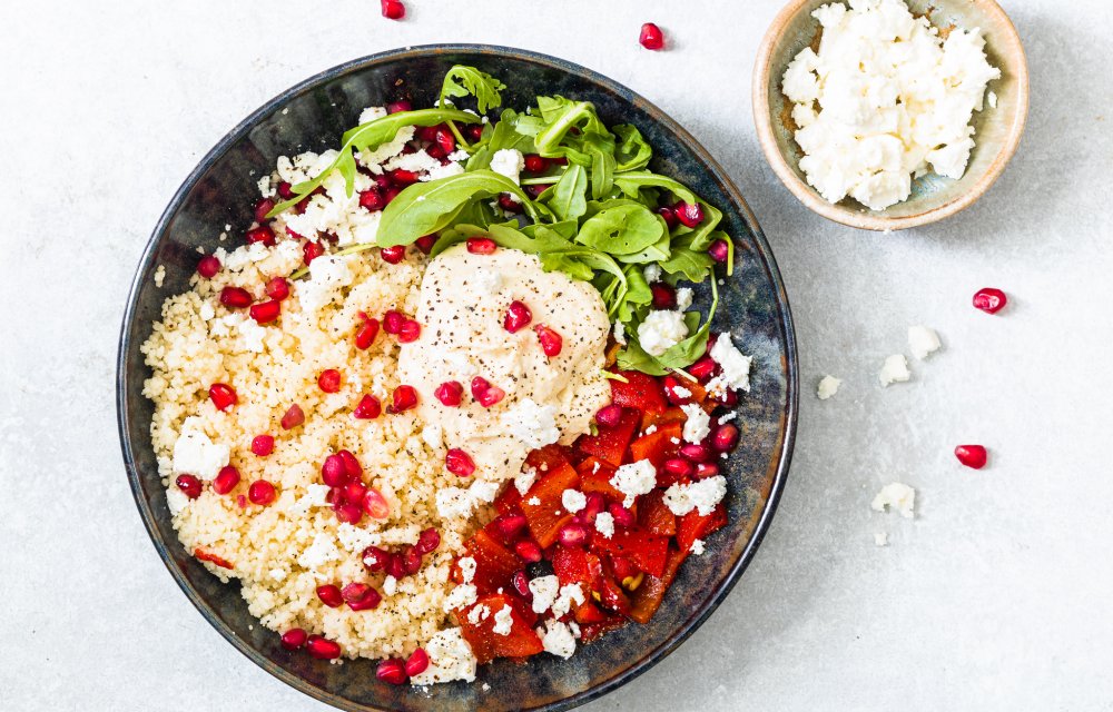Couscousbowl met hummus