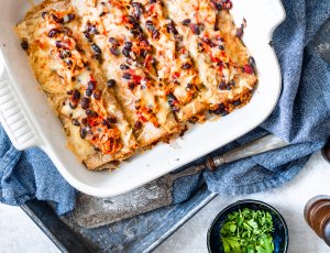 enchiladas met pulled chicken