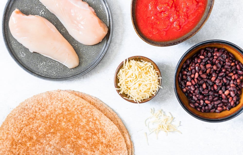 enchiladas met pulled chicken