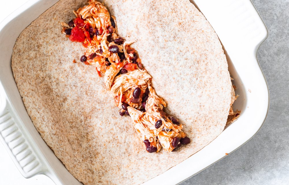 enchiladas met pulled chicken