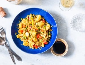 Gebakken rijst met ananas