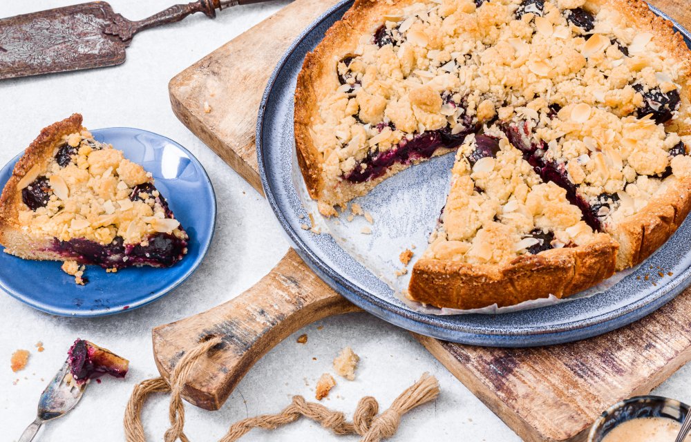 Kersen kruimeltaart