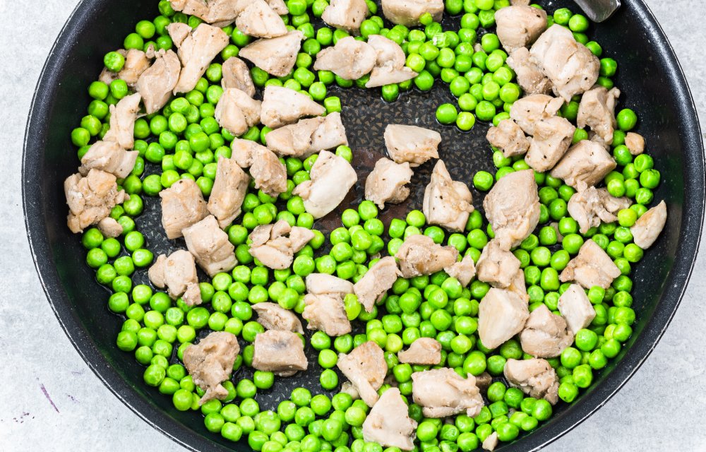 romige gnocchi met doperwten