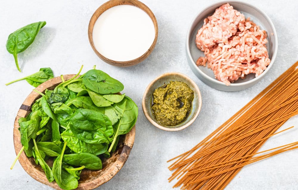 Spaghetti met kipgehaktballetjes