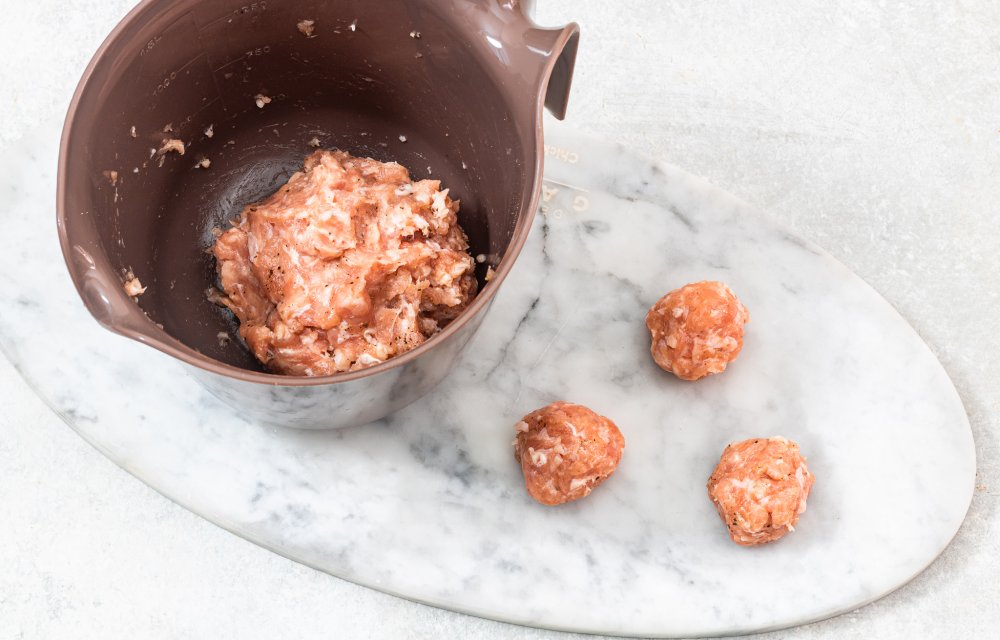 Spaghetti met kipgehaktballetjes