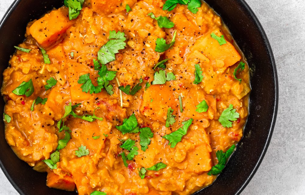 Dahl met zoete aardappel