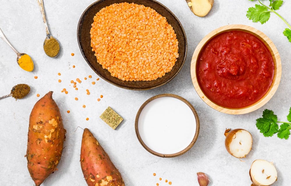 Dahl met zoete aardappel