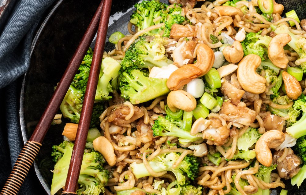 Noedels met kabeljauw