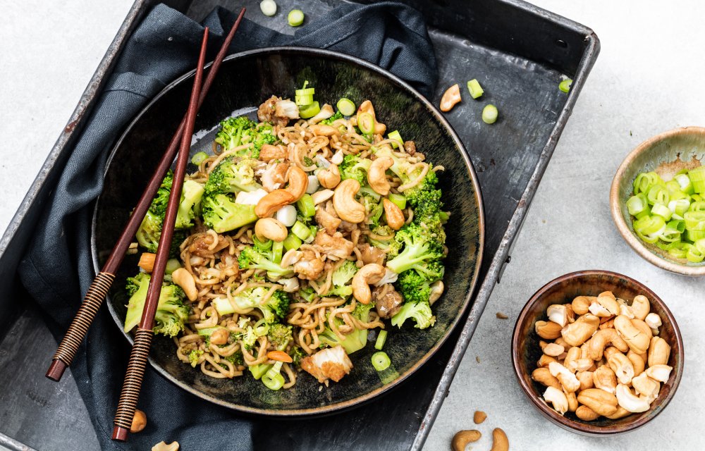 Noedels met kabeljauw