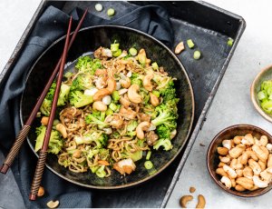 Noedels met kabeljauw