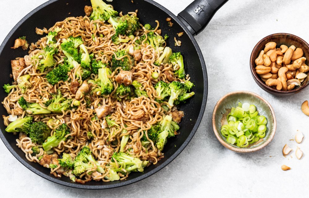 Noedels met kabeljauw