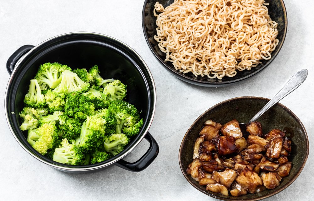 Noedels met kabeljauw