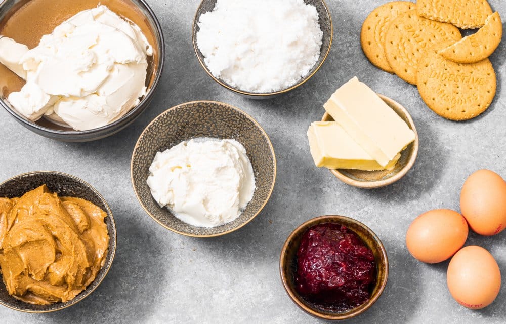 Peanut butter & jelly cheesecake