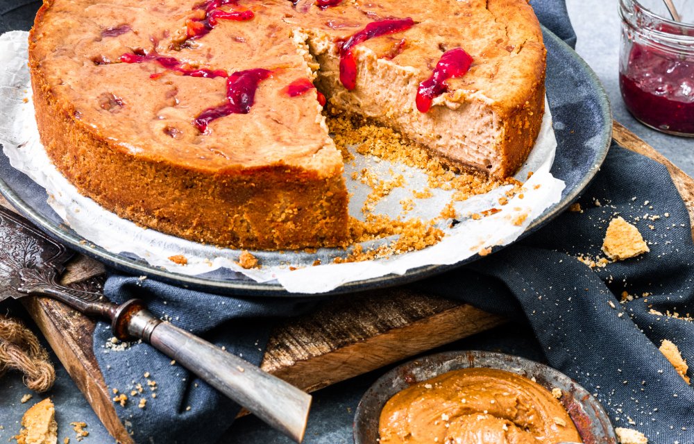 Peanut butter & jelly cheesecake