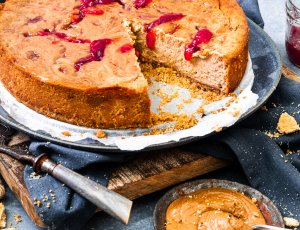 Peanut butter & jelly cheesecake